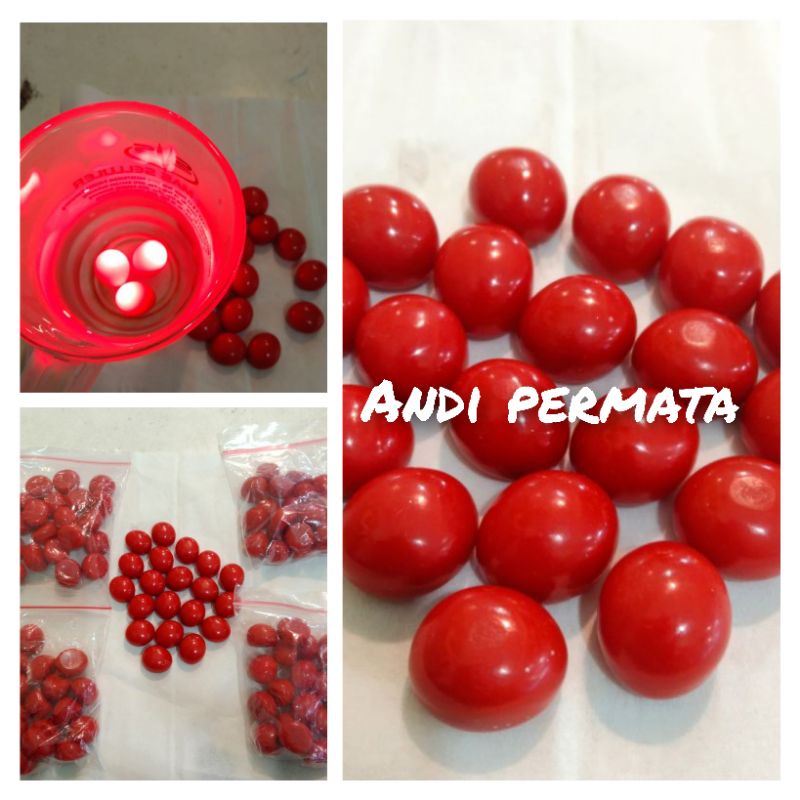 Pospor merah nyala jika kena air