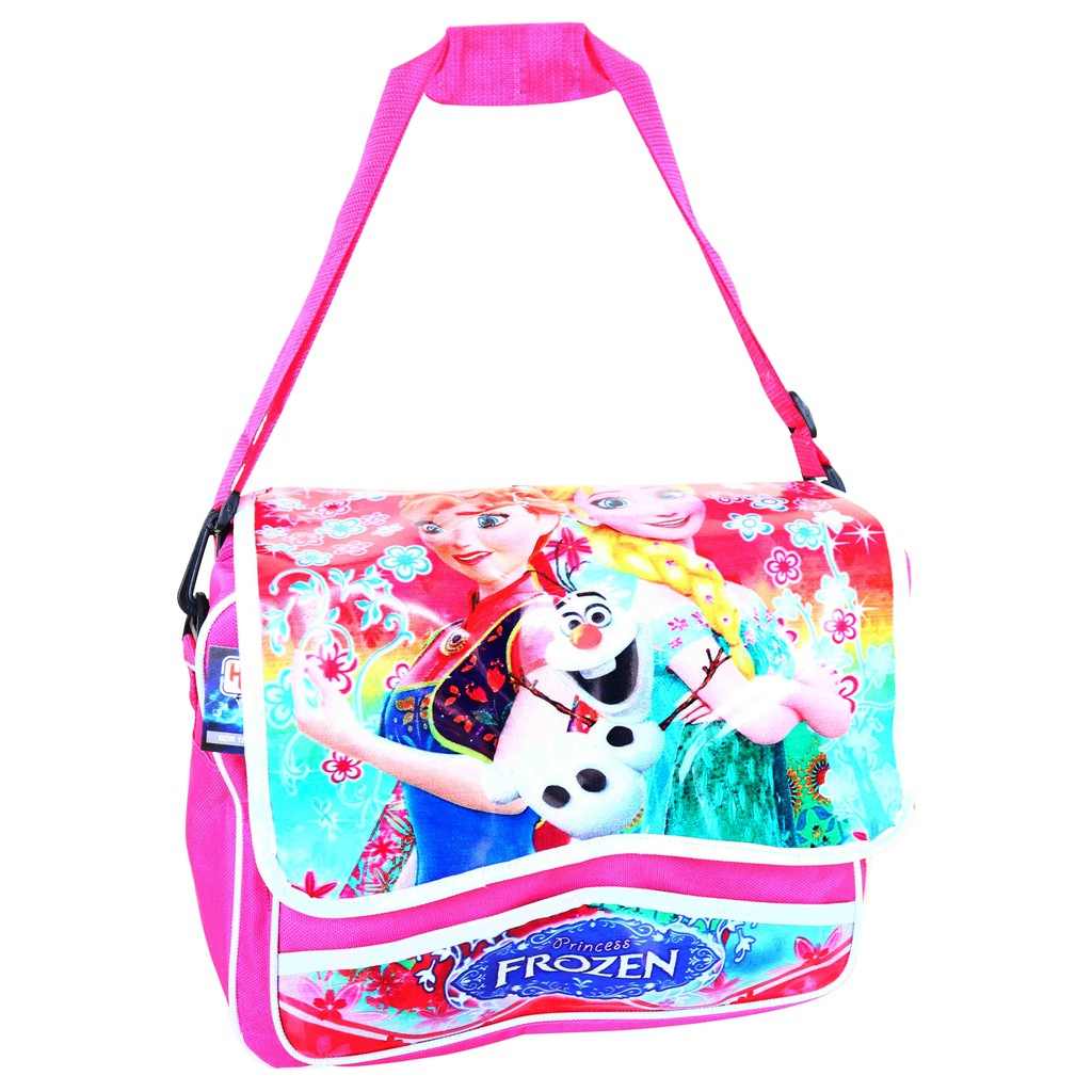 PROMO CUCI GUDANG Tas Ransel 2 in 1 Selempang Frozen Pink Anak Sekolah Cewe TK SD Karakter Kartun