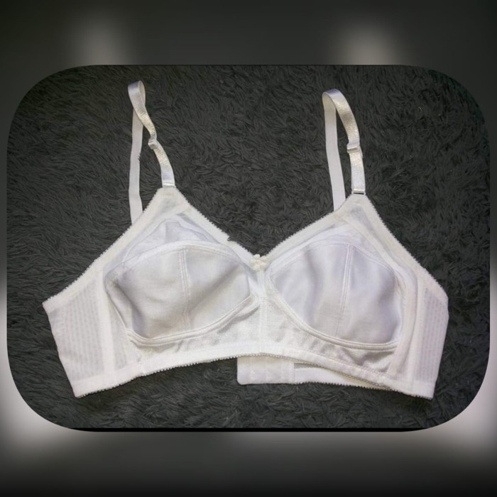 BEST PRODUK MAMABRA NO LABEL NONPAD NONWIRE WHITE TOP CUP BRA LACE TERHITS