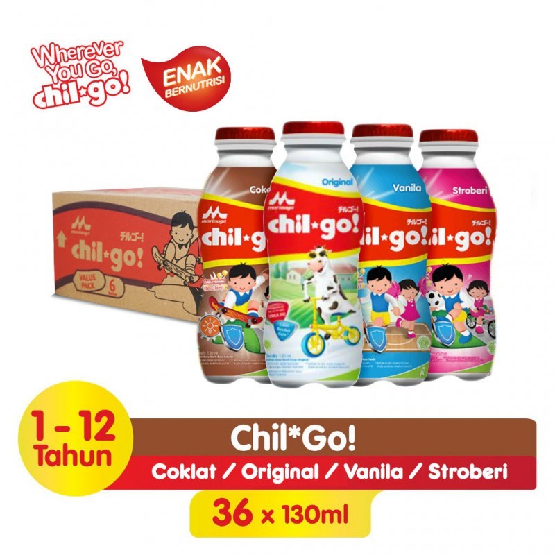 

CHIL GO UHT/ CHILGO KARTON ISI 36 BOTOL/RASA VANILLA-COKLAT-STRAWBERRY - Coklat
