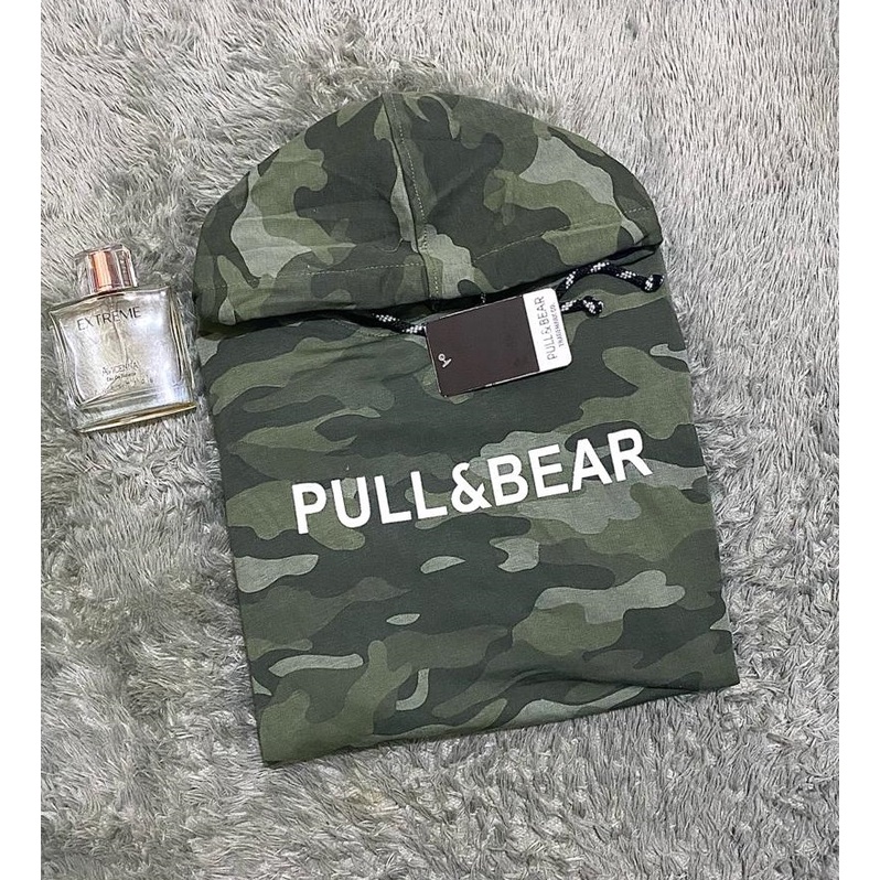 FREE PAPER BAG Jaket Pull &amp; Bear Loreng Camo Bordir l Sweater Pull &amp; Bear Loreng Camo Bordir Full Lebel Pull &amp; Bear