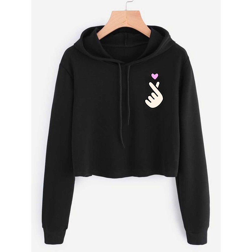 Bess - Sweater Hoodie Crop Murah / Sweater Hoodie Crop FINGER LOVE