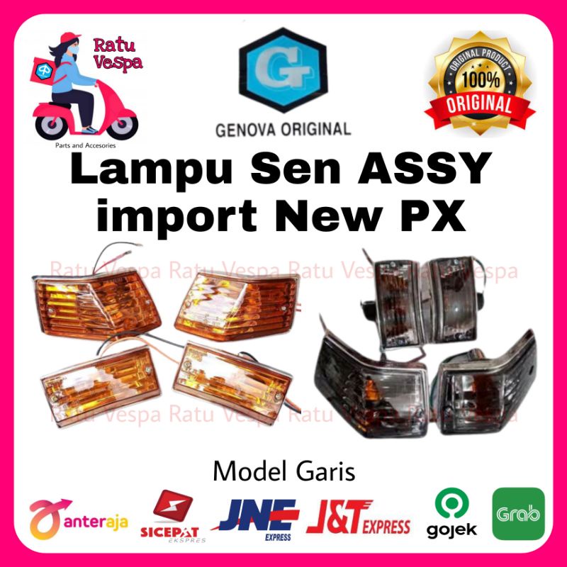 Lampu Sen Sein Assy Import Model NEWPX Vespa PX PS Spartan Excel