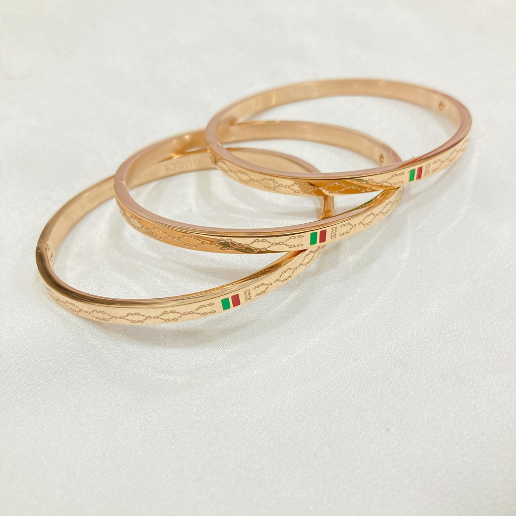 Gelang Titanium Set 3 Pcs Full Embos Anti Karat Aksesoris Perhiasan