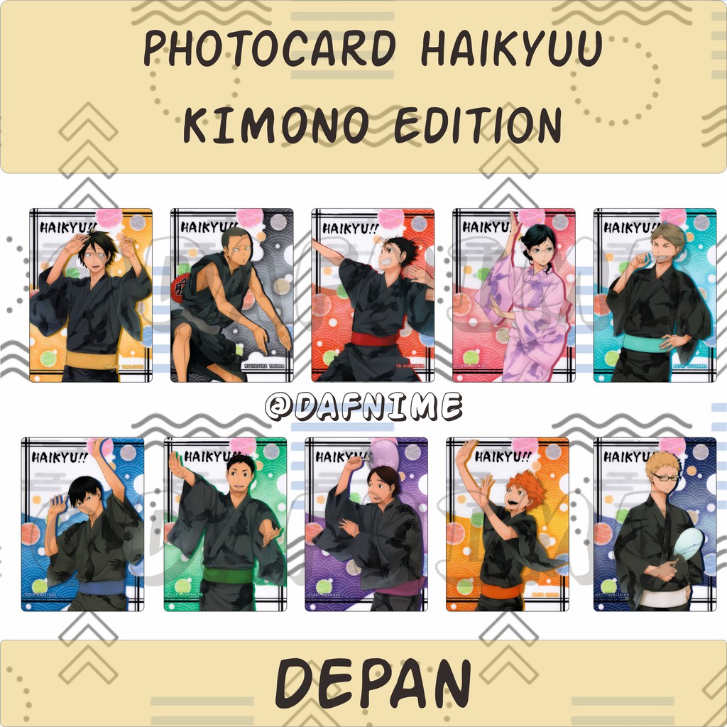 PHOTOCARD HAIKYUU KIMONO EDITION