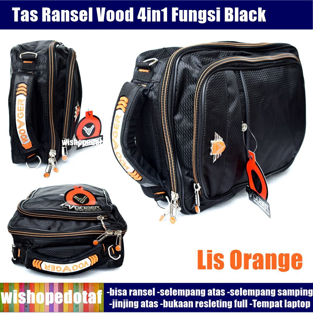Tas sekolah Ransel 4in1 Vood Black