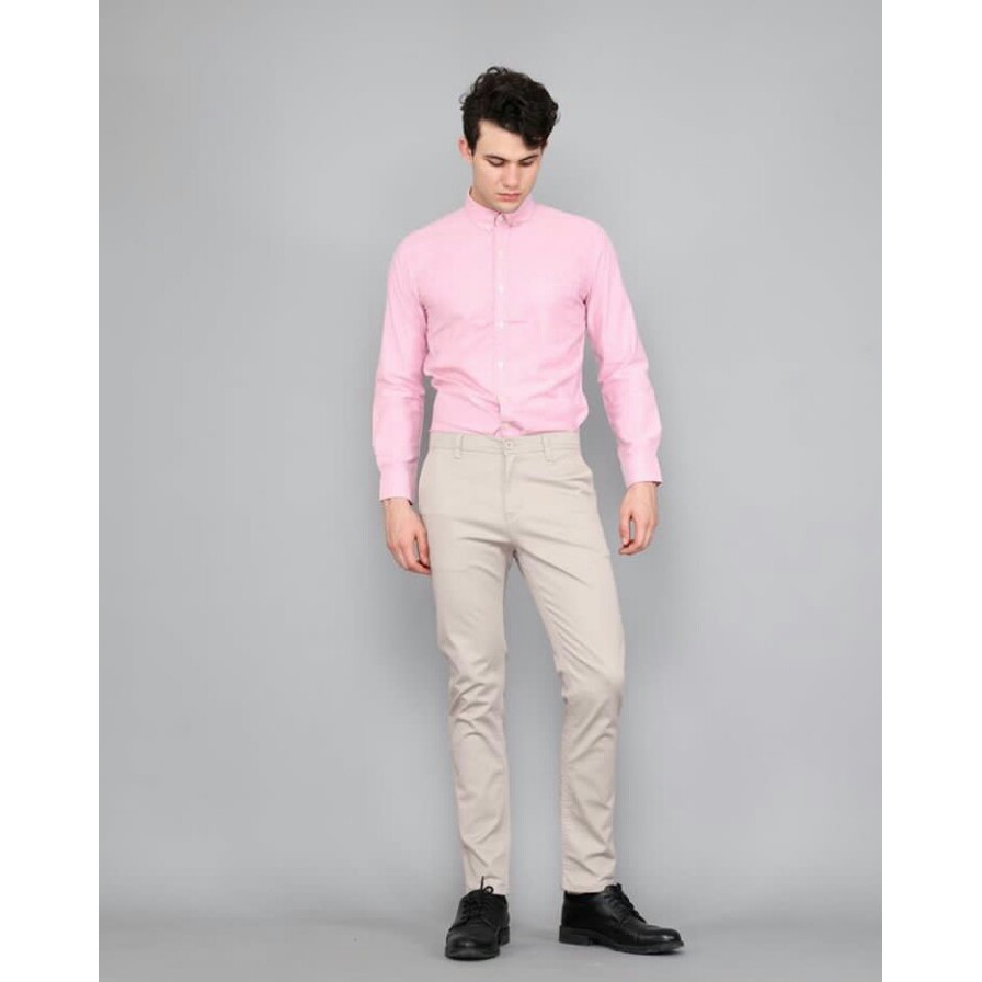 KEMEJA PRIA OXFORD SLIM FIT PLATINI