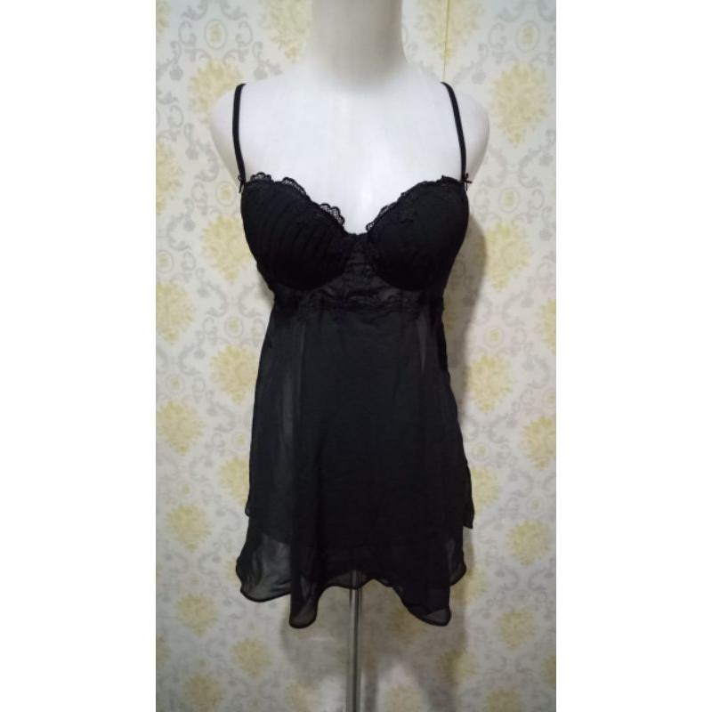 PRELOVED LINGERIE HITAM LINGERIE SEKSI BAJU TIDUR MALAM BAJU TIDUR TRANSPARAN BAJU TIDUR SEXY MURAH