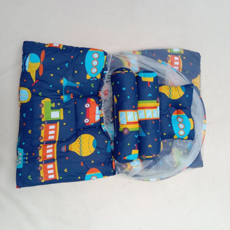 Kasur Kelambu Bayi Set Bantal Guling PREMIUM Kasur Bayi ORIGINAL / Kasur Lipat-Mobil