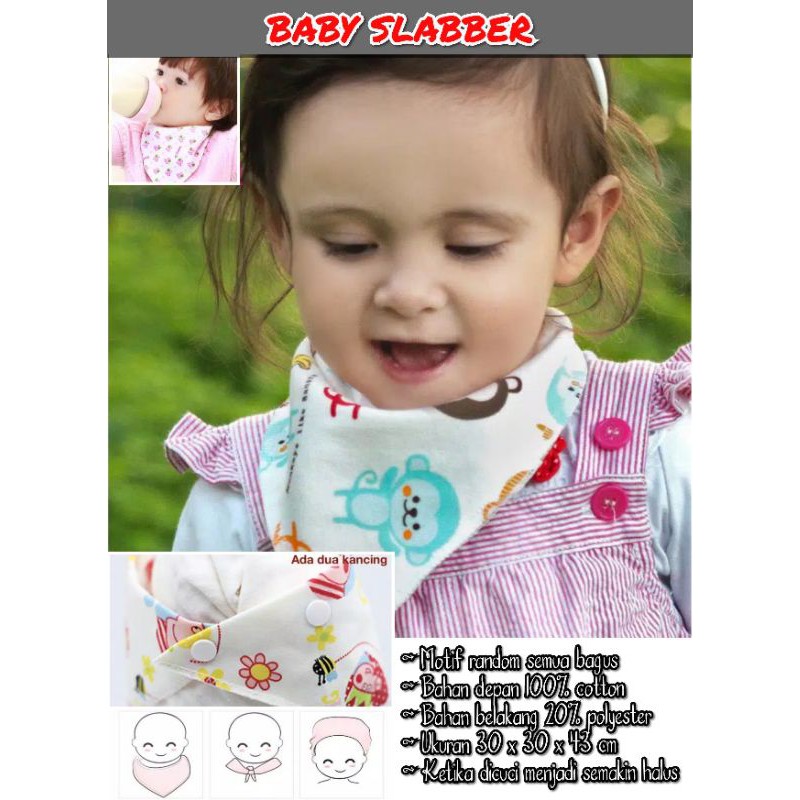 Celemek Anak Slabber Bayi BIB Lap Makan