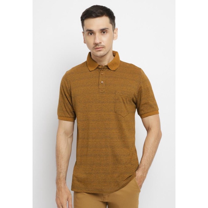 Arnett Baju Pria Polo Shirt Dark Mustard