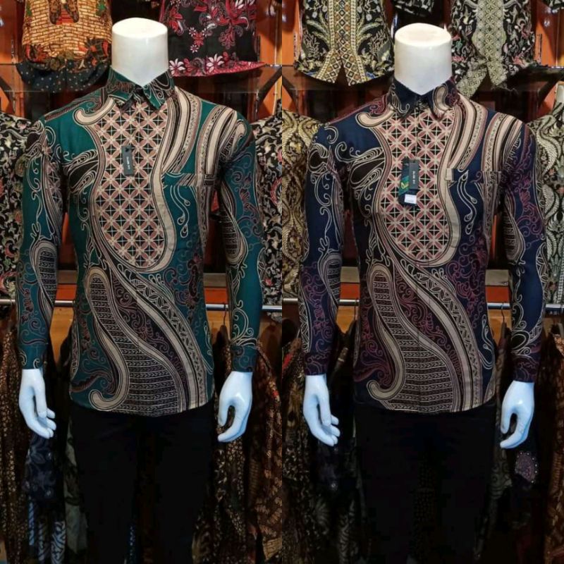 Batik Antasena Pria Lengan Panjang Premium Modern Slimfit Pekalongan Aluna PCW 074