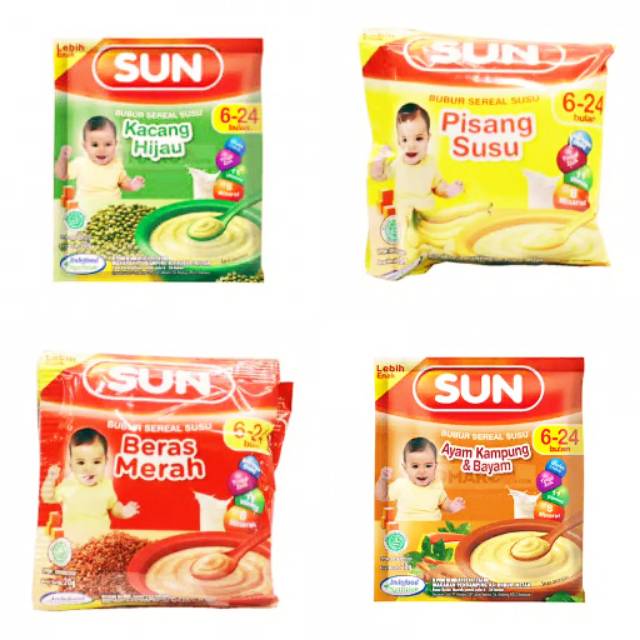 

Bubur Bayi Sun Nestle Sachet Isi 4pcs @20gr