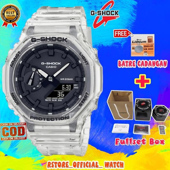 Jam Tangan Pria G Shock Ga 2100 Ske Transparan Original Bm Auto Light Barinasstore