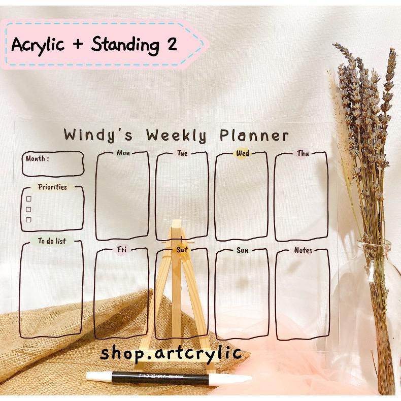 

HOT SALE CUSTOM ACRYLIC WEEKLY PLANNER / TO DO LIST / MONTHLY PLANNER HOT DEAL !!!
