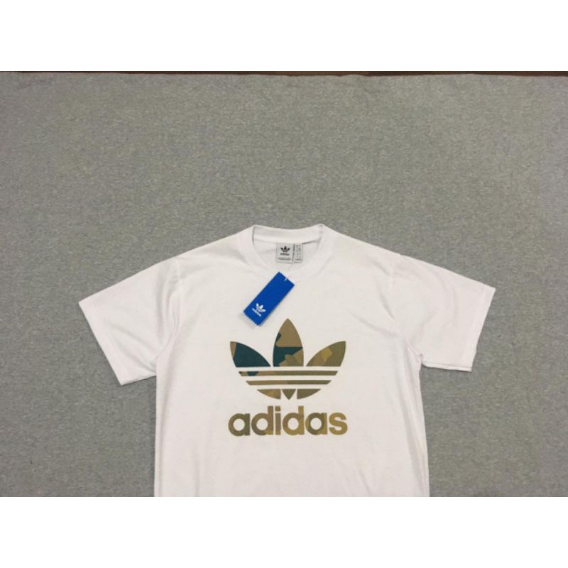 Kaos Adidas Trefoil Camo White
