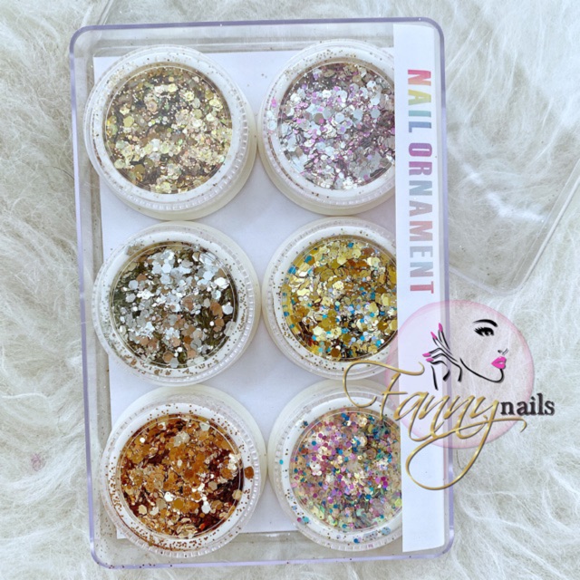 Glitter hexagonal mix size PREMIUM glitter nails ombre nail glitter set