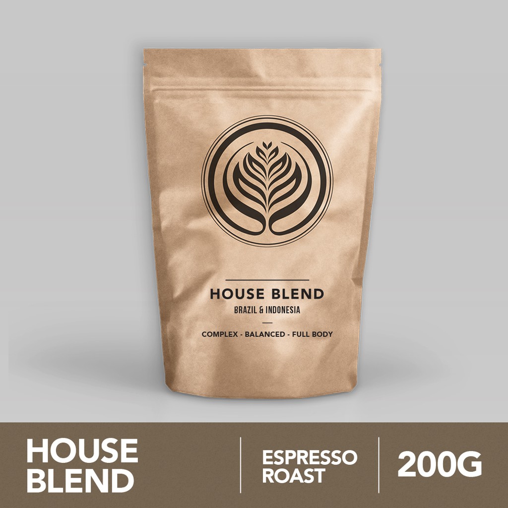 house blend 200g   biji kopi arabika 200gr   coffeenatics