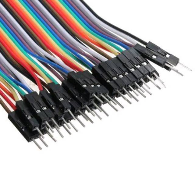 40pcs Kabel Jumper Dupont Breadboard Arduino 2.54mm male to male 20cm