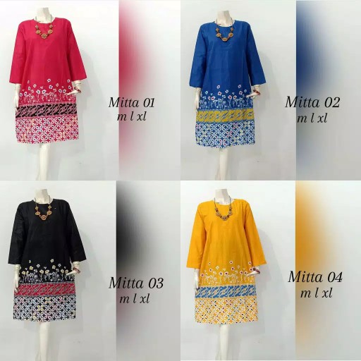 Terlaris Serut Genes Jelita Tunic Navbor Yelbor Whitbor Creambor Tunik Batik Modern Hrb030 Dolbi Dob