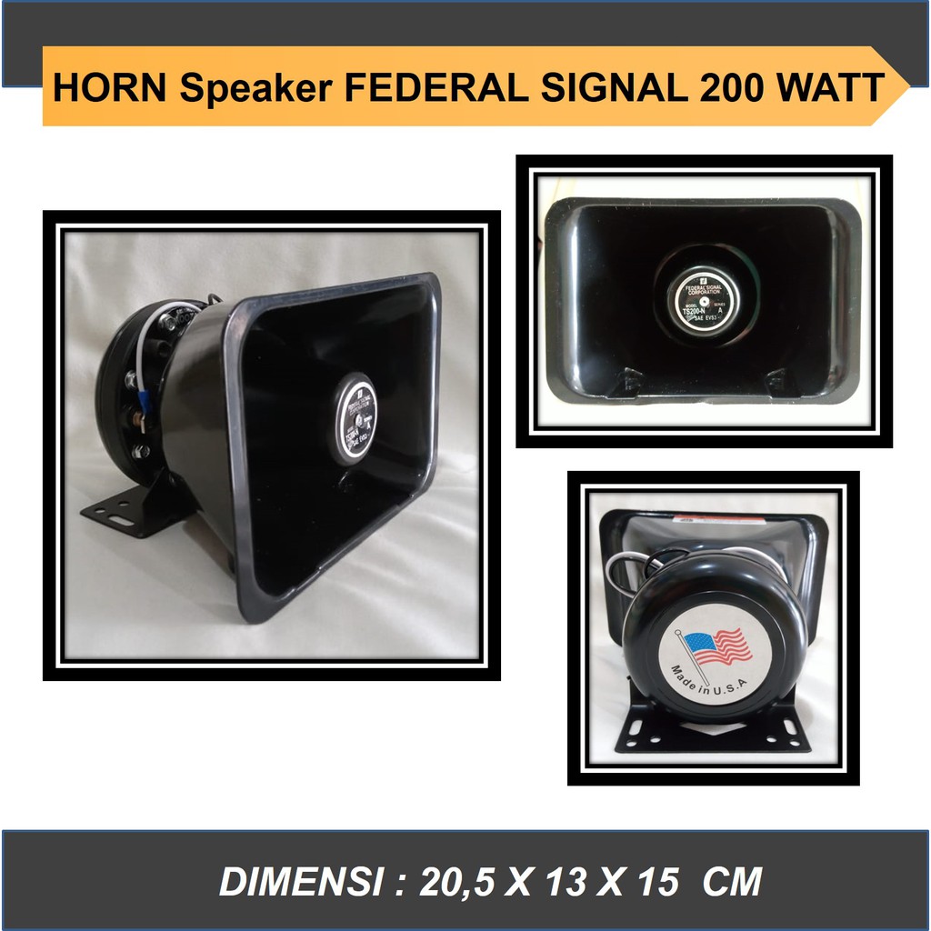 Horn 200 Watt Murah Toa W Federal signal speaker speker klakson Sirine sirene motor mobil Senken