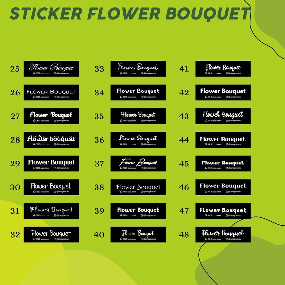 

Terkini CWDFH STIKER BUKET BUNGA UKURAN 2x7 / STICKER BOUQUE/ STICKER FLOWER/ STICKER MEREK PART 2 54 Pasti Murah