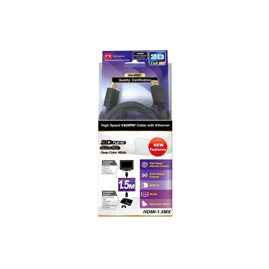 Kabel HDMI PX - PX HDMI Cable / HDMI-1.5MX - 1.5M