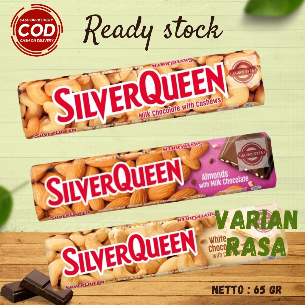 

SilverQueen Milk Chocolate with Cashew Almond 58 gram / 68 /62