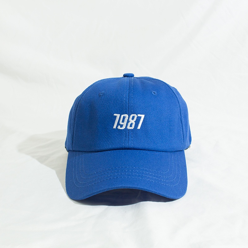 Topi Baseball Motif Bordir 1987 Gaya Korea Untuk Pria / Wanita