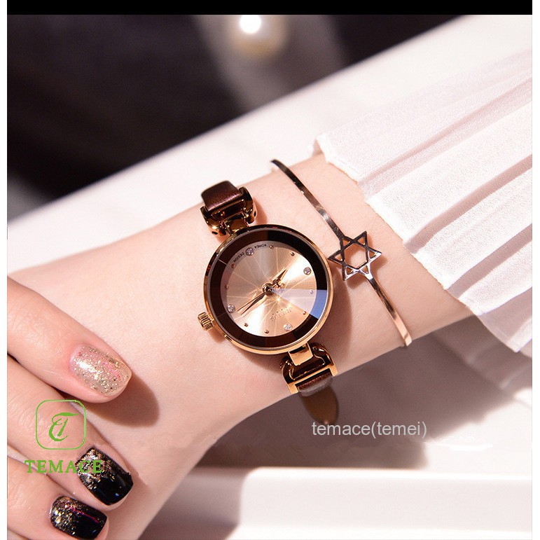 Gelang wanita korea titanium lapis emas 18k model diamond butterfly - 309#-5