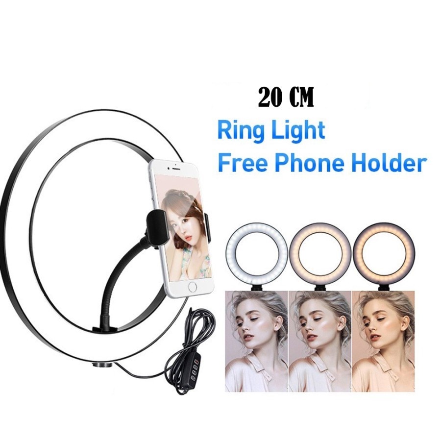 Trend-Ring Light Selfie LED Lampu Ringlight 20 cm / Lighting Lampu