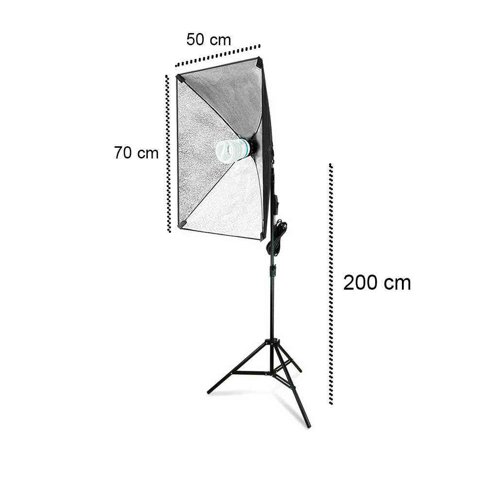 TaffSTUDIO Payung Softbox Reflektor Fotografi + Bohlam - SB-MS-B5070