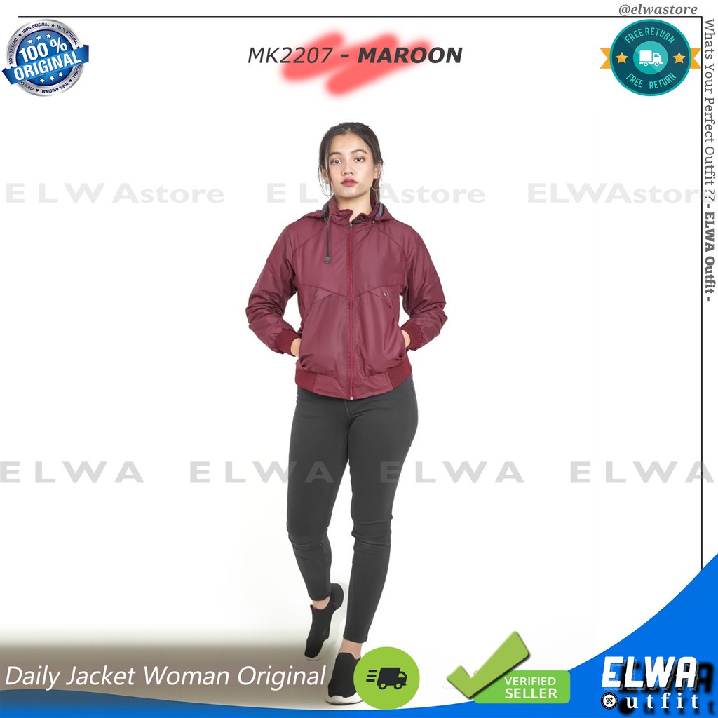 ZIPPER MK2207 BANYAK WARNA Jaket Hoodie Wanita Parasut Jaket Cewek Motor Original Distro Murah-7