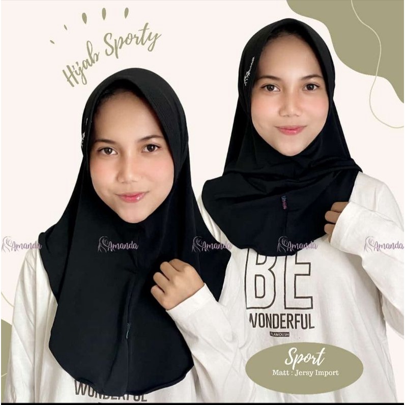Jilbab sport amanda hijab dewasa @bisa cod