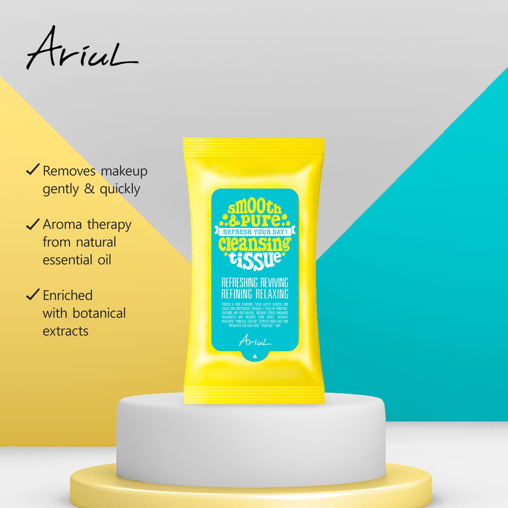 Ariul Smooth &amp; Pure Cleansing Tissue Pembersih15 Sheets