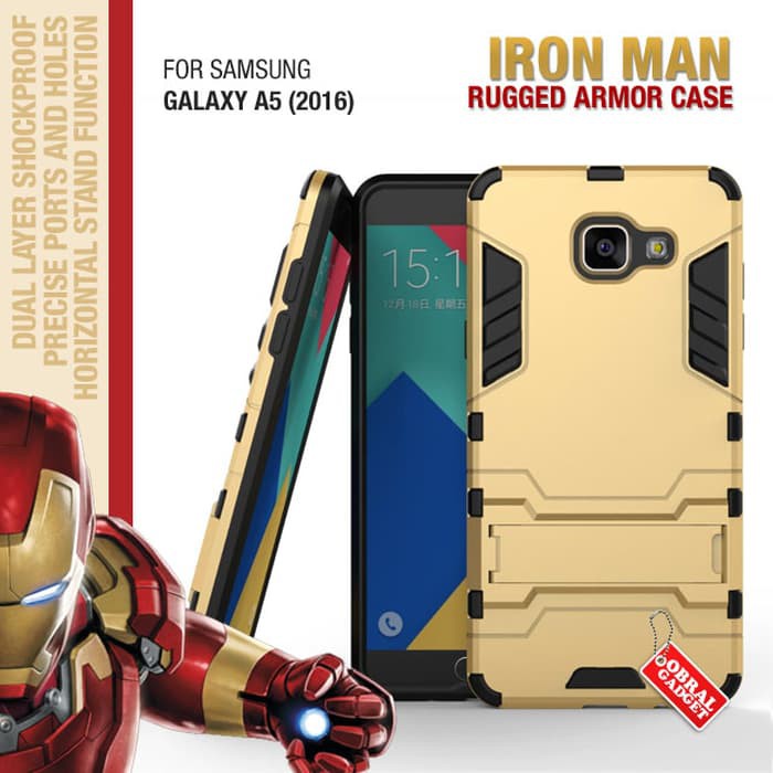Samsung Galaxy A5 2016 Iron Man Shockproof Armor Hybrid Hard Soft Case