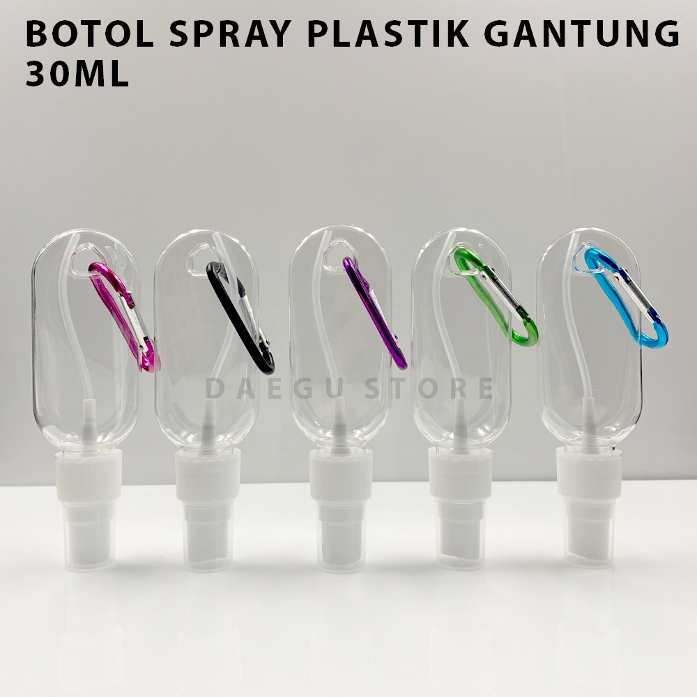 Botol Plastik Spray 30ml Model Gantung Botol Hand Sanitizer Refillable