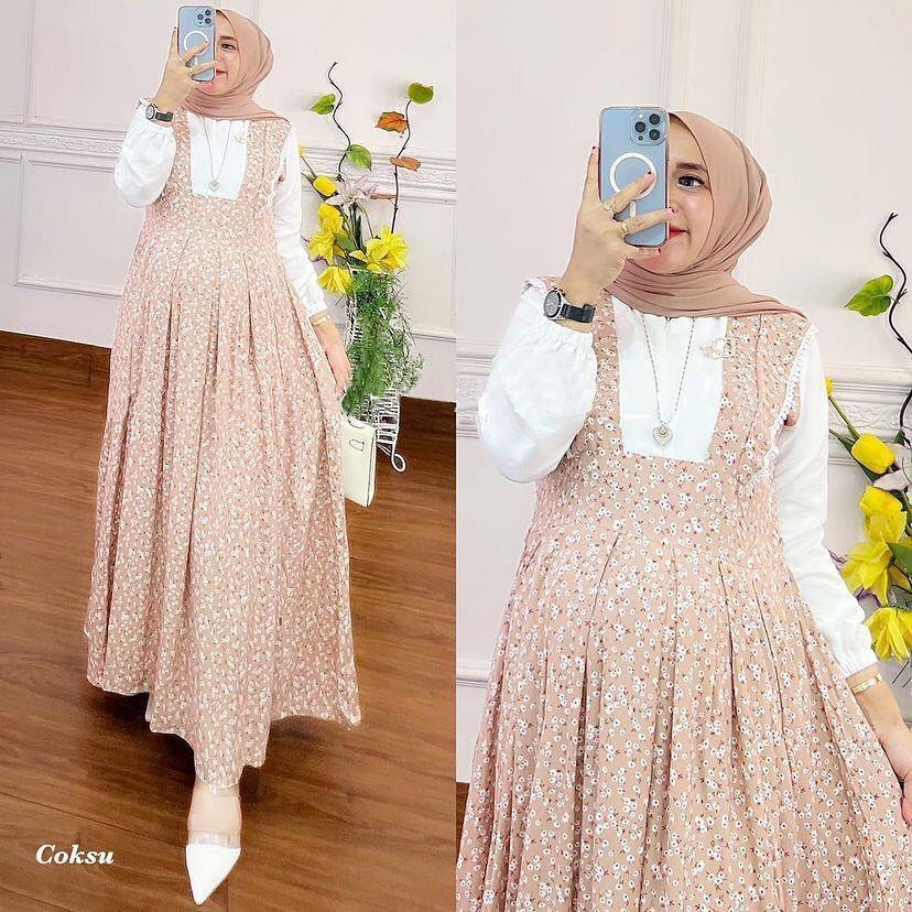 Lavala Dress / Dress Casual / Pakaian Wanita / Gamis / Gamis Wanita / Dress Terbaru / Dress Terkini / Dress Korea / Dress Crinkle / Dress Katun / Korean Style / Dress Crinkle Airflow / Maxi Dress / Dress Katun Ld 110 / Dress Kondangan Simple / Dress