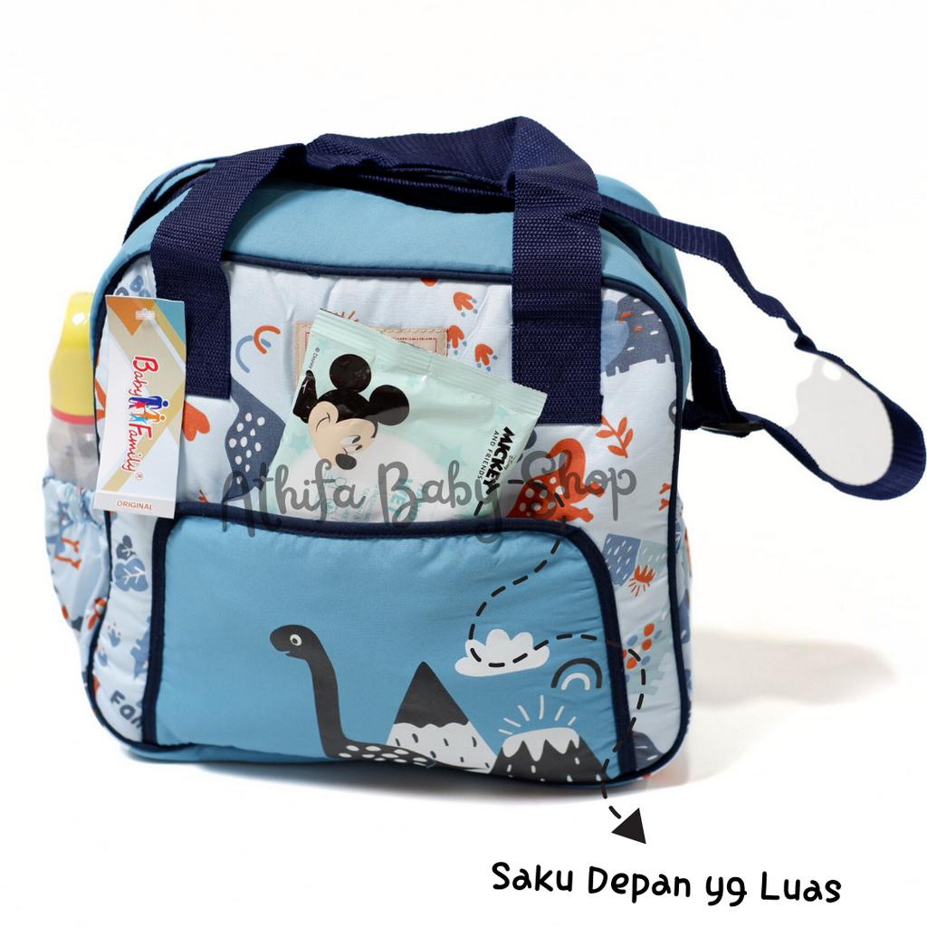 Tas Sedang Popok Perlengkapan Bayi Diaper Bag Baby Family Seri 8 Flaminggo Kado Ibu Hamil Melahirkan