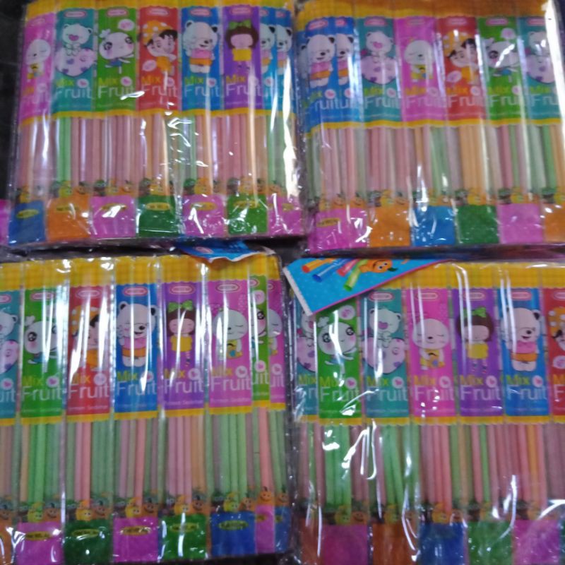 permen sedotan mix fruit isi 60bks*@4gram