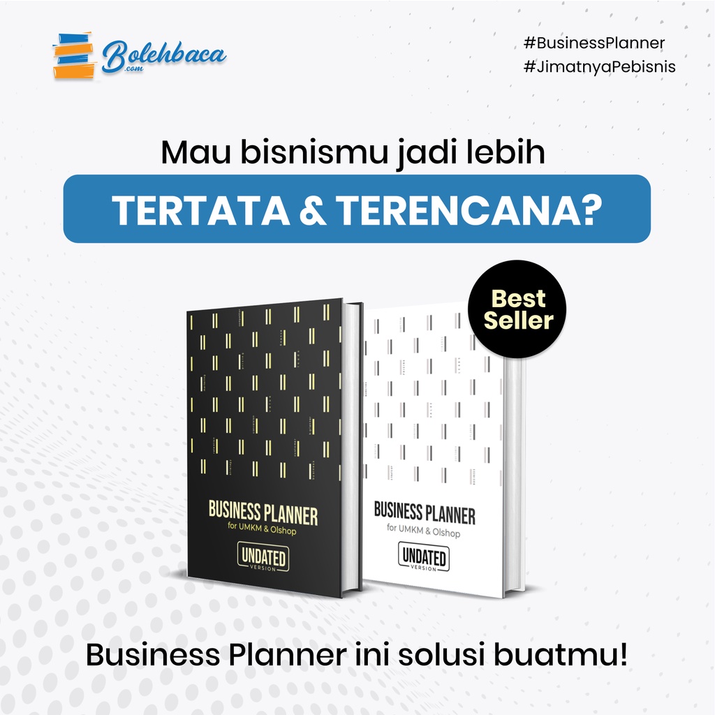 

BUSINESS PLANNER for UMKM dan Olshop by K-Planner (HARD COVER) || Daily Planner || Monthly Planner || Buku Penunjang Bisnis UMKM || Planner untuk Pebisnis Olshop