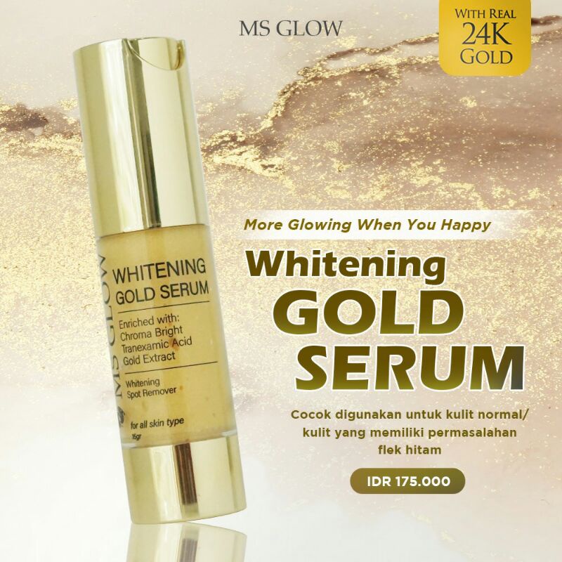 MS GLOW WHITENING GOLD SERUM / WHITENING GOLD SERUM MS GLOW/ SERUM GOLD MS GLOW