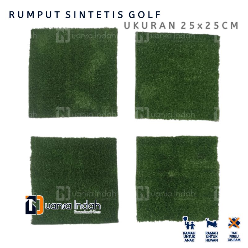 RUMPUT SINTETIS GOLF STANDAR UKURAN 25 CM²