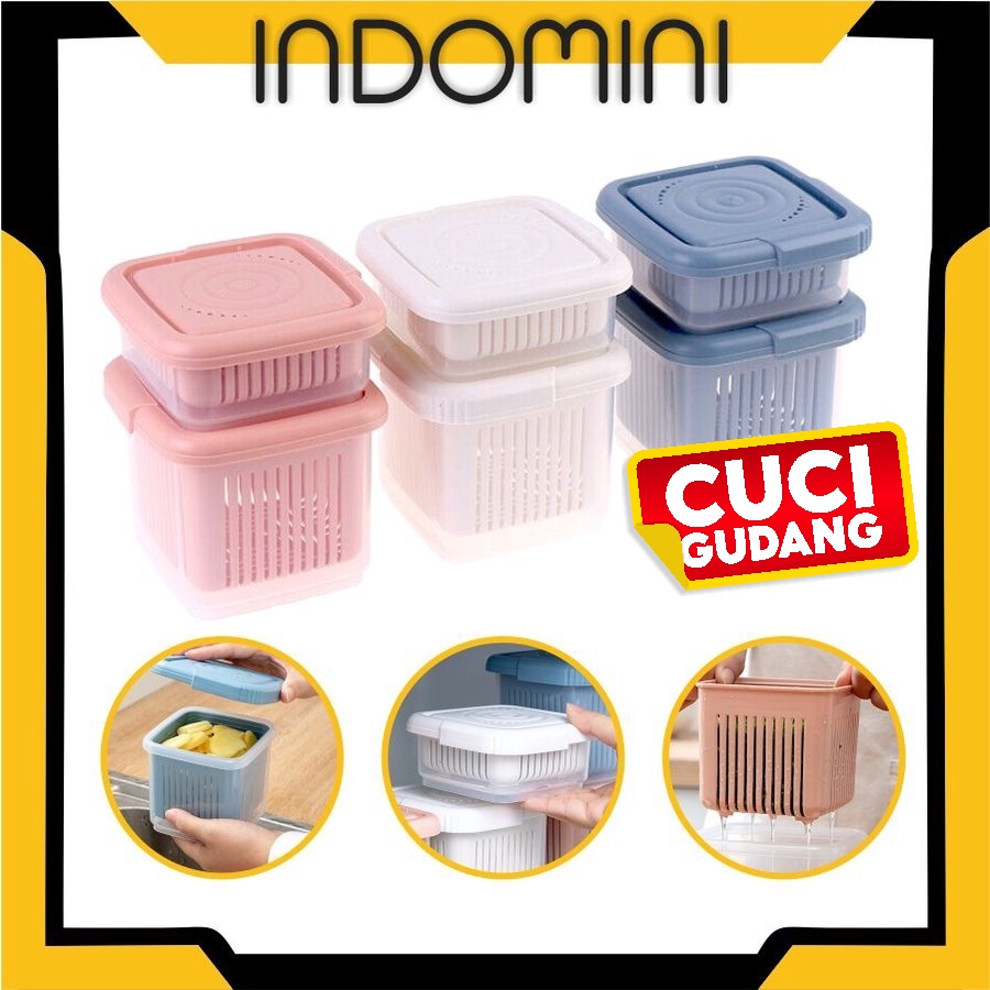 INDOMINI C001 Food Container Kotak Tempat Makan Toples Plastik Penyimpanan