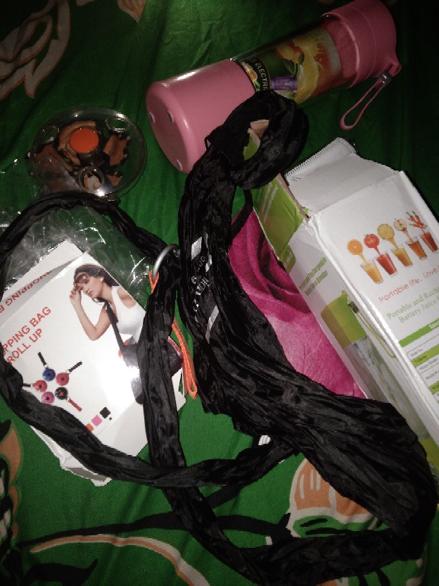 Tas Belanja Roll Kantong Lipat Reusable Shoulder Shopping Bag Roll