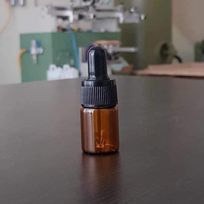 botol kaca pipet 5ml amber / botol serum 5ml/ botol tetes 5ml - ring hitam