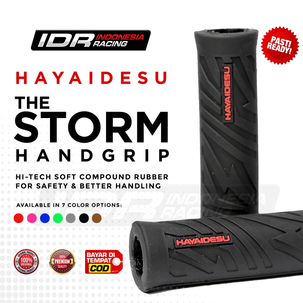 Handfat Handgrip Grip Hayaidesu Storm Stang Sarung Gas Universal Original Nmax Pcx Adv Vario Aerox Xmax Beat Scoopy Mio