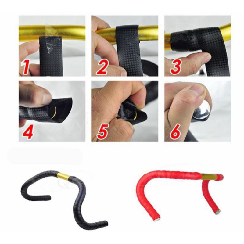 Bartape pelilit stang sepeda balap dropbar., handgrip pelapis stang