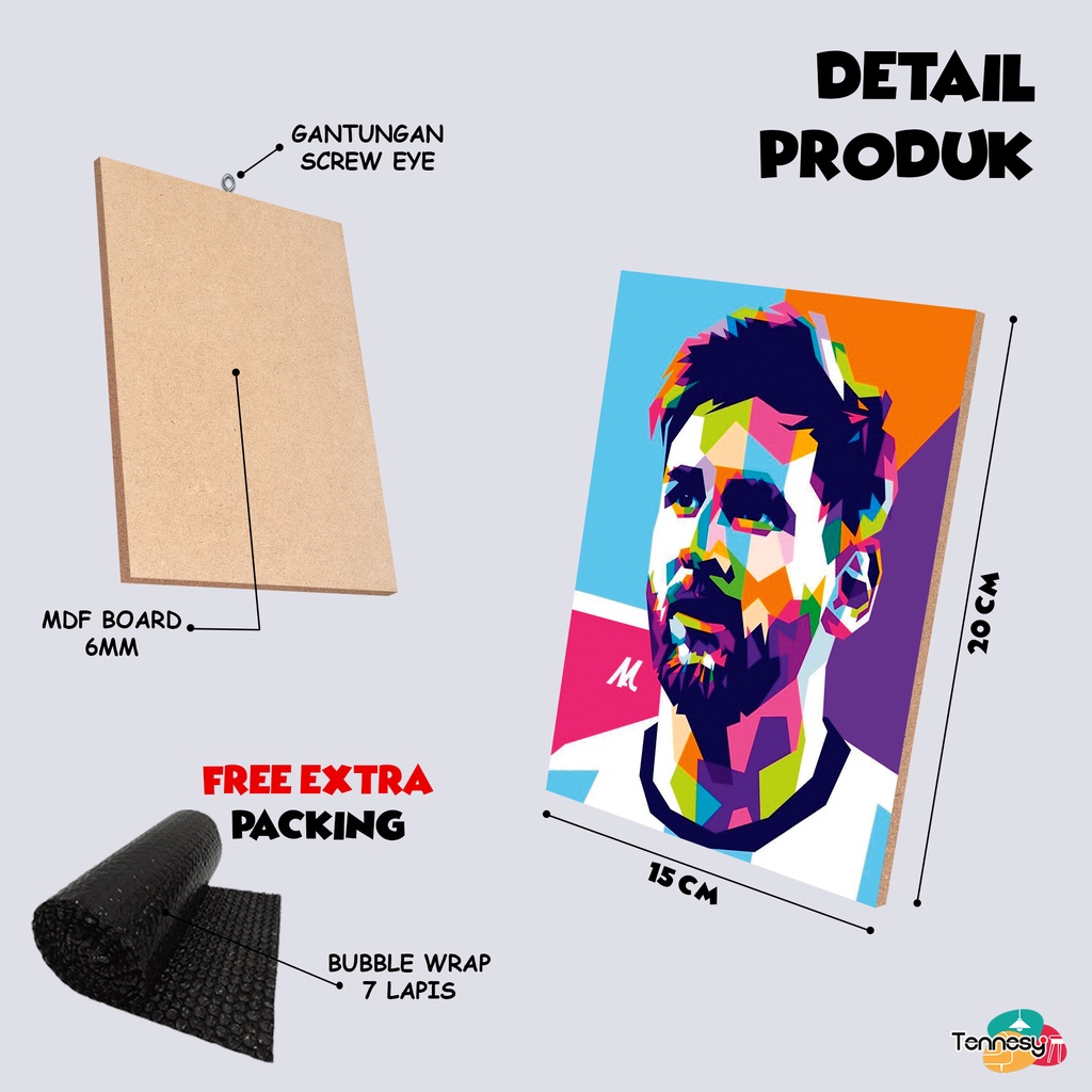 HIASAN DINDING WALL DECOR 15x20CM PAJANGAN POSTER DEKORASI KAMAR RUMAH BINTANG SEPAKBOLA BOLA