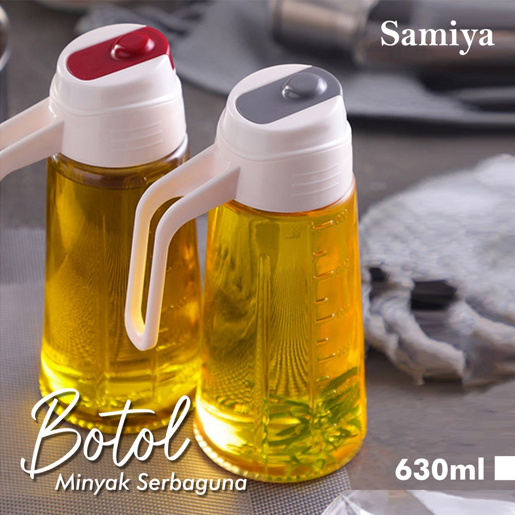 botol minyak serbaguna / botol jar 630ml / botol minyak seasoning glass / botol minyak